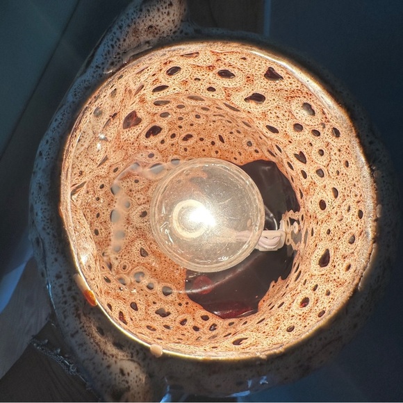 Spotted Owl Ceramic Wax Plug-In Warmer Full Size with Sunflower Design - Picture 6 of 7